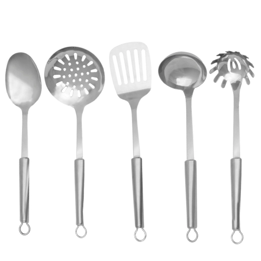 Escumadeira e espátula de inox