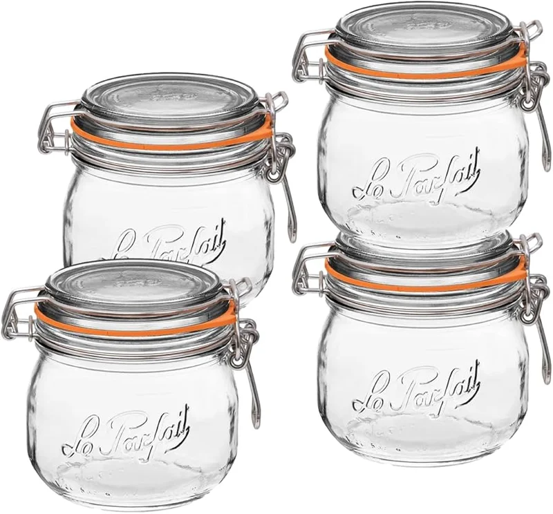 Conjunto de potes de conserva